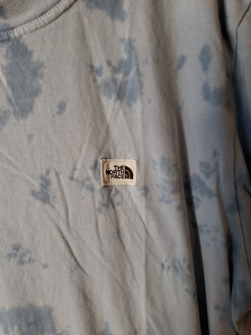 The North‎ Face Men's Light Blue Tie-Dye Vintage Crewneck Tee